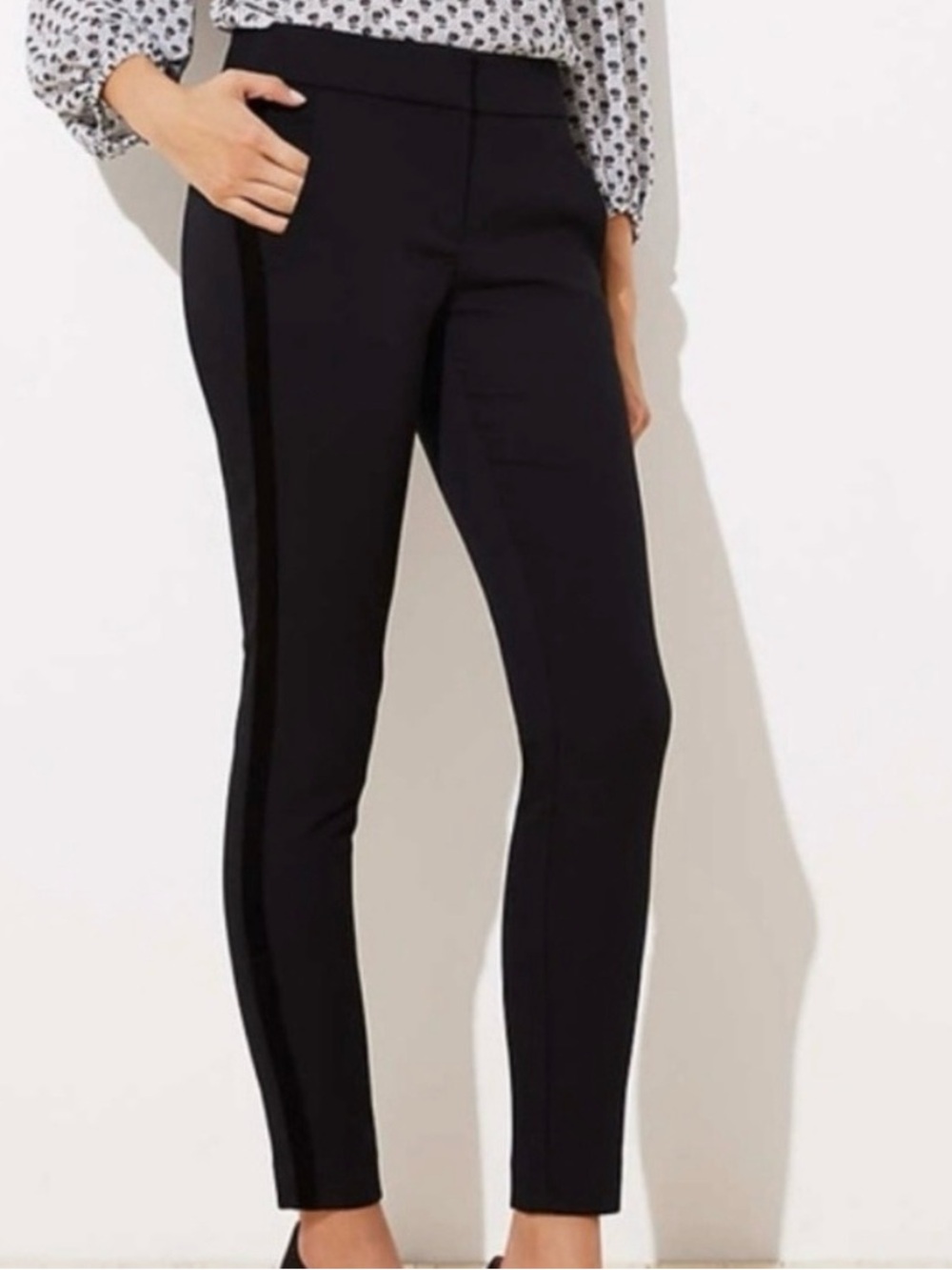 Loft Tuxedo Stripe Ponte Pant